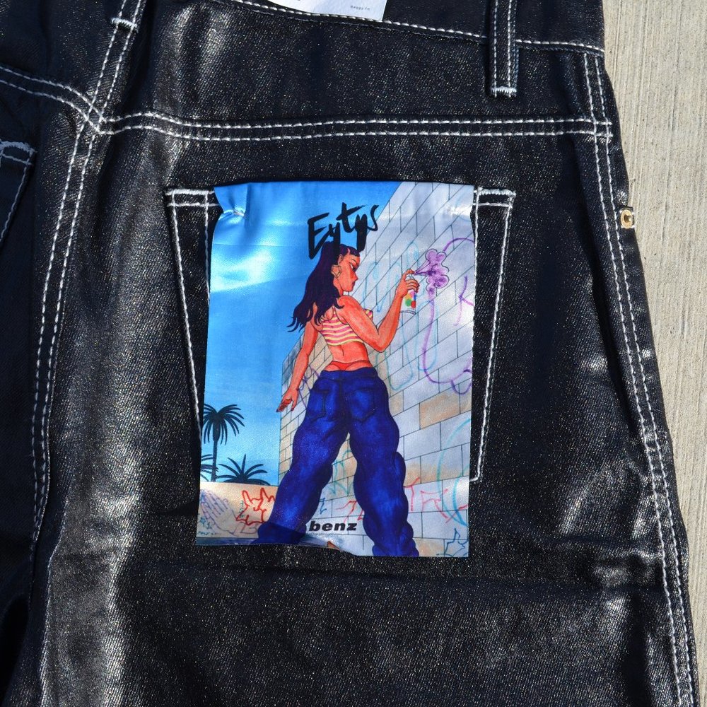 Eytys Black Waxed Denim Benz Duty